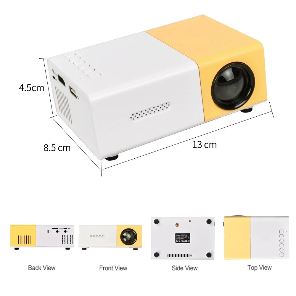 1080P Full HD Portable Beamer Audio HDMI USB Video Projetor