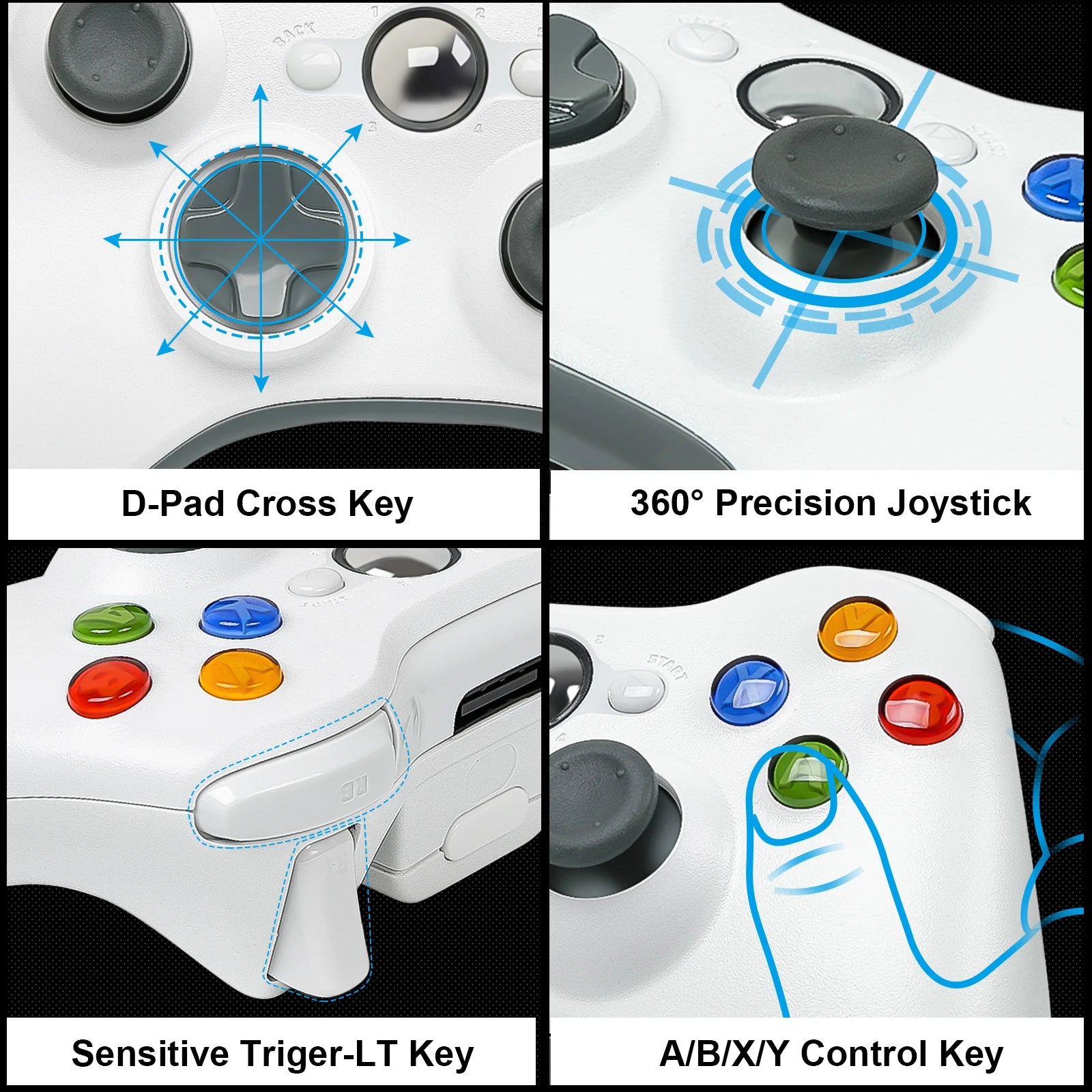 Wireless Vibration Joystick For Microsoft PC