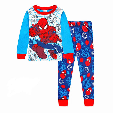 Free shipping Children's Pyjamas Spiderman Set The Hulk Collection Kids Set Boys Girls Cartoon Long Sleeve Sleepwear 2-7T