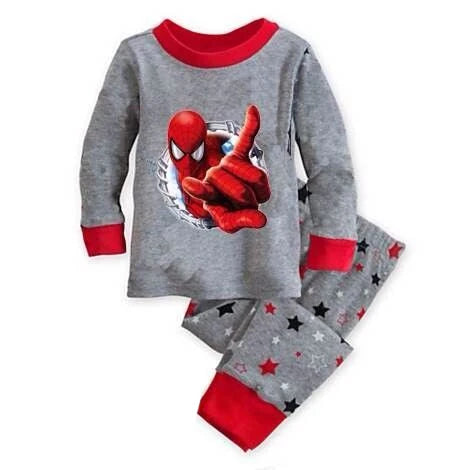 Free shipping Children's Pyjamas Spiderman Set The Hulk Collection Kids Set Boys Girls Cartoon Long Sleeve Sleepwear 2-7T