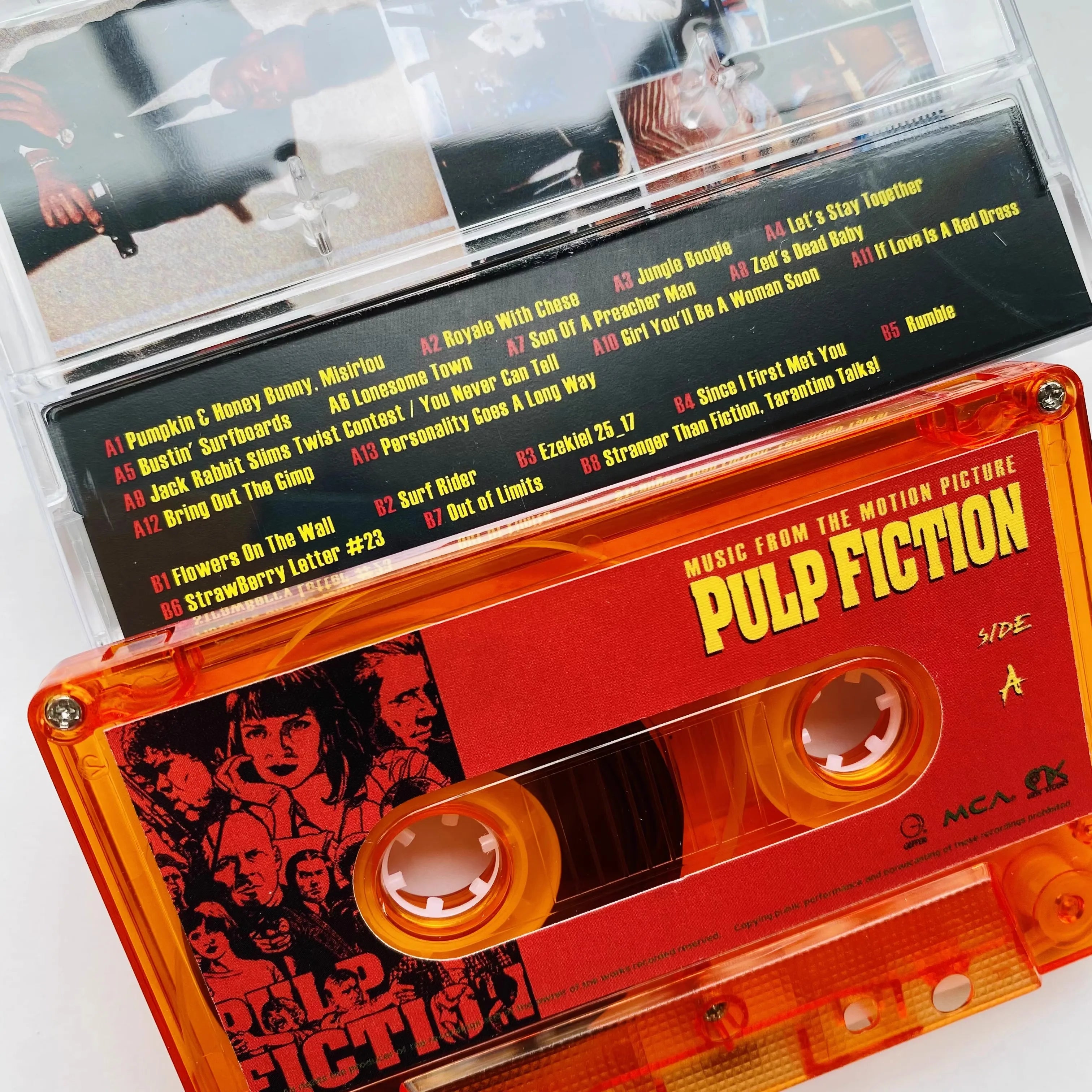 Classic Pulp Fiction Music Tape Mia Butch Vincent Vega Album Cosplay Cassettes Soundtracks Box Car Walkman Tape Party Music Gift