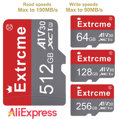 SSD 512GB SD Card 32GB 64GB 128GB 256GB 512GB Class10 High Speed Micro TF SD Card Flash Memory Card For Phone Camera