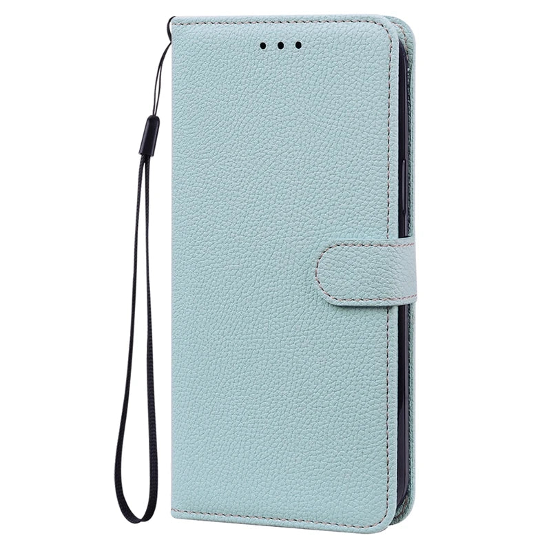 Flip Case for Samsung Galaxy S22 S21 S20 S10 S9 S8 Plus Lychee Pattern PU Leather Wallet Case for Galaxy S20FE S21FE S22 Ultra