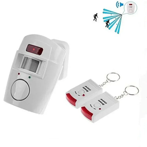 Wireless Remote Controlled Mini Alarm with IR Infrared Motion Sensor Detector &amp 105dB Loud Siren For Home Security Anti-Theft