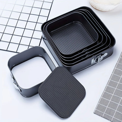 Non-Stick Metal Bake Mould square Cake Pan Bakeware Removable Bottom Carbon Steel Cakes Molds Kitchen Accessories