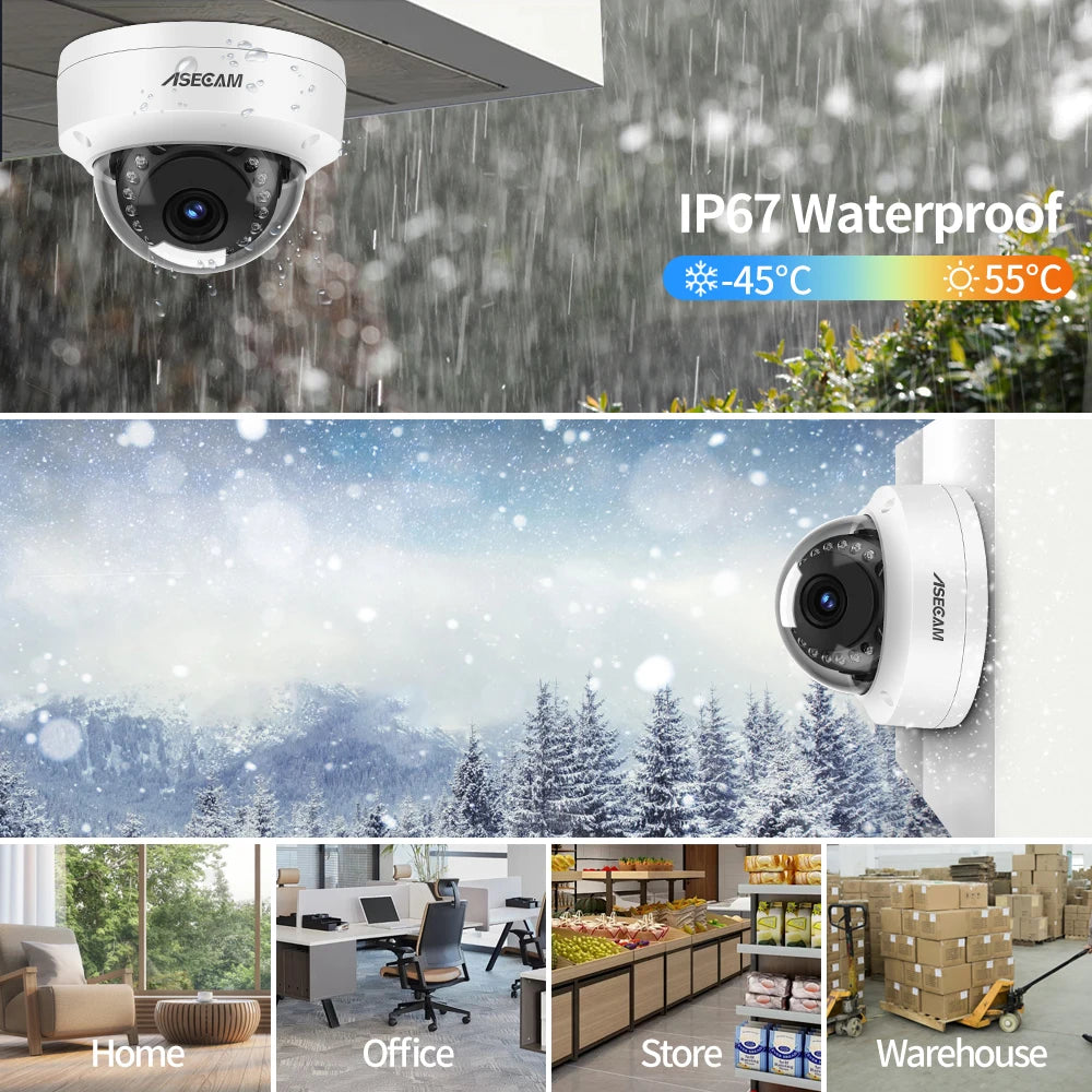 8MP 4K Security Camera System IK10 Explosion-proof Outdoor POE NVR Face Detection Record CCTV Dome Home Surveillance Camera Kit