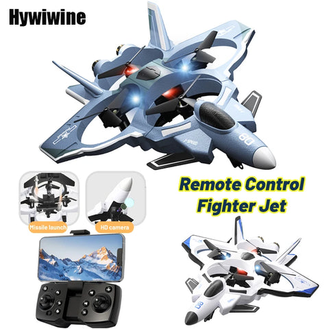 RC Aircraft with Camera Missile Launch Remote Control Helicopter Fighter Jet 2.4G EVA Airplane EPP Foam Plane Toys For Kids Gift