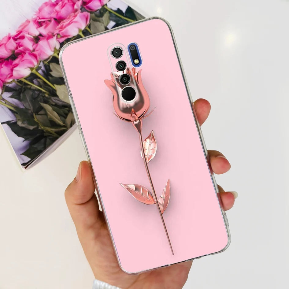 For Xiaomi Redmi 9 Prime Case Fashion Marble Soft Silicone Transparent Phone Back Cover For Xiaomi Redmi 9 Bumper on Redmi9 Capa