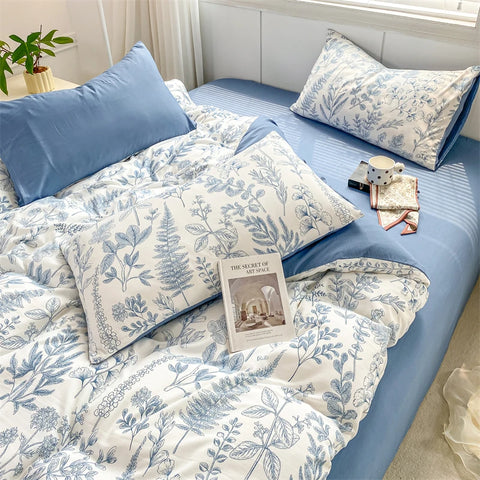 Cotton Double Layer Yarn Thickened Bedding Set