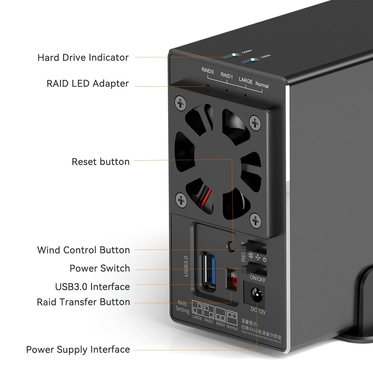 MAIWO 2 Bay HDD Docking Station SATA To USB 3.0 Hard Drive Docking Station for 3.5 Inch Hard Drive Case  with 4 RAID Modes Case