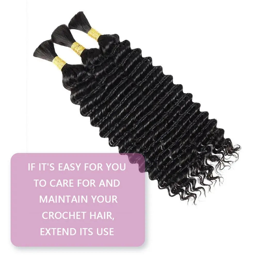 Deep Wave Bulk hair For Braiding 160g