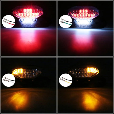 LEDLights For Motorcycle Waterproof Motorcycle Turn Signals Light Integrated Tail Brake Stop License Lamp Motorcycle Accessories