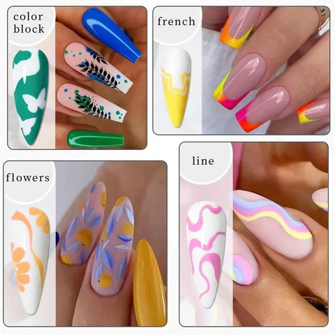 DIY 3D Abstract Line Nail Art Beauty Tool Manicure