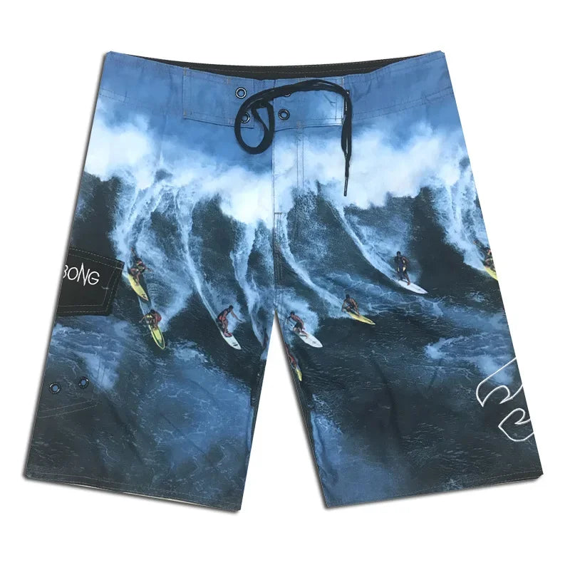 New Swimwear Men Swim Beach Shorts Mens Swimming Trunks Swimsuit Man bermuda Beachwear Surf Board Bathing Suit Pocket Badeshorts