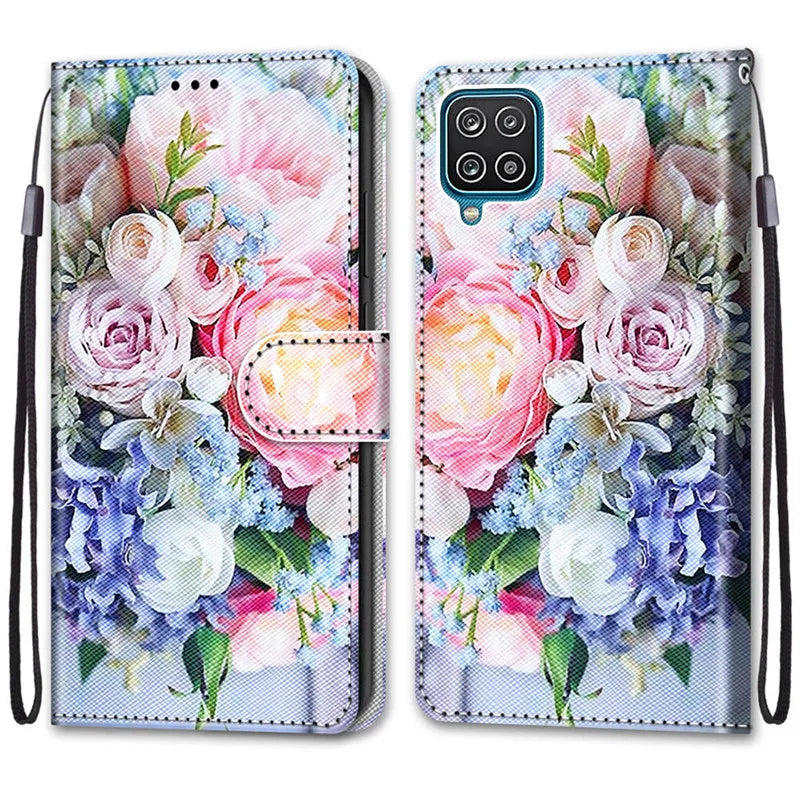 Flower Pattern Flip Case For Samsung Galaxy