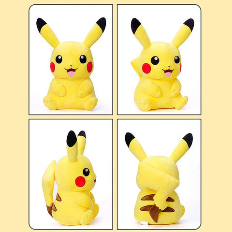 Pokemon Kawaii Pikachu Stuffed Toys Cartoon & Cute Plush Dolls Throw Pillow Birthday Gift  For Kids Friends Boys Home Decoration