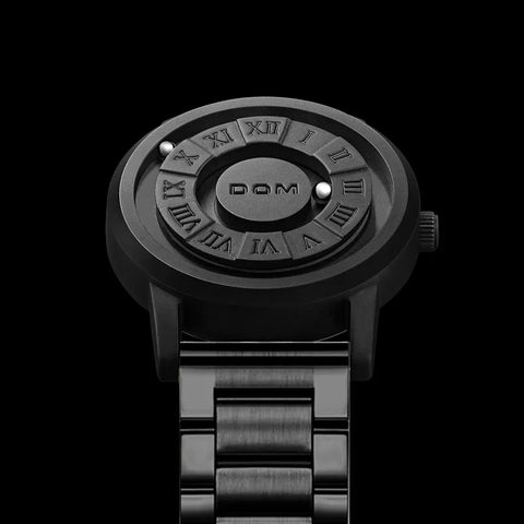 DOM Trend Concept New Personality Men's Watch Creative Scrolling Pointer magnetic force Fashion watch for men Waterproof M-1345