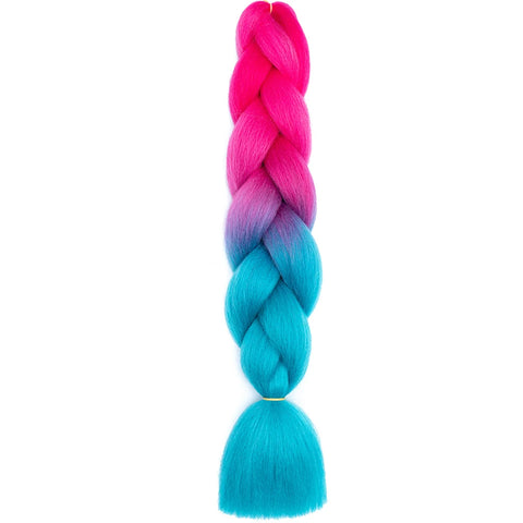 AZQUEEN 24 Inch Jumbo Braids Extensions Synthetic Braiding Hair Afro Ombre Color kanekalon Hair for Children Braid