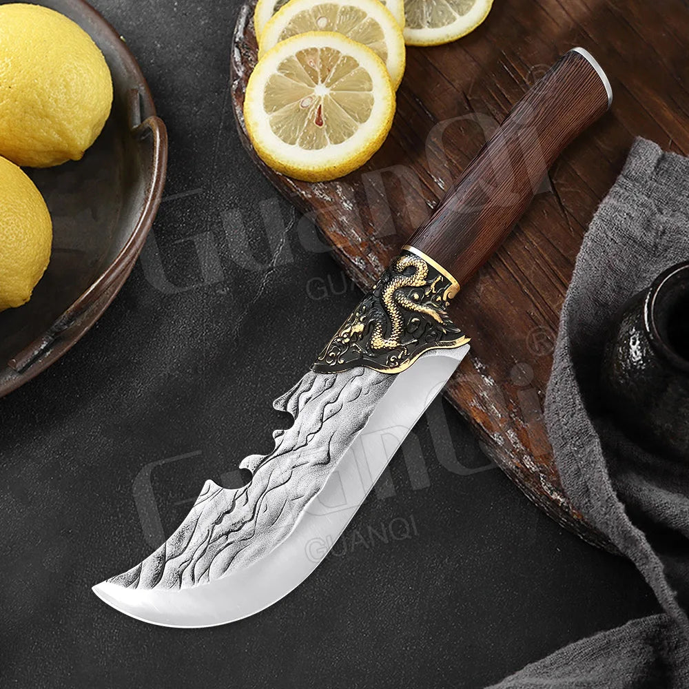 High Hardness Butcher Knife Stainless Steel Tiger Pattern Kitchen knife Bone Chopper Cleaver Meat Knives Knock The Bones