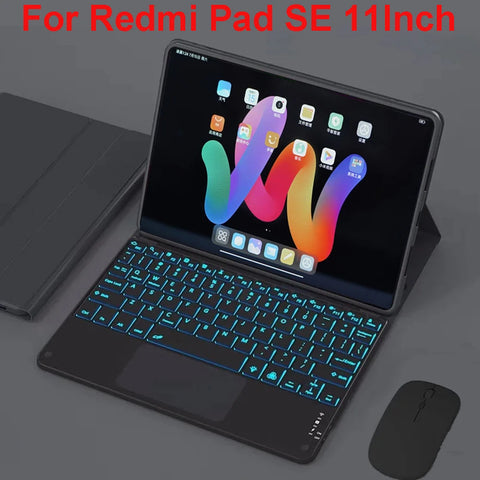 Keyboard Case for Xiaomi Redmi Pad SE 11Inch Tablet Cover for Redmi Pad SE 11Inch Keyboard Case