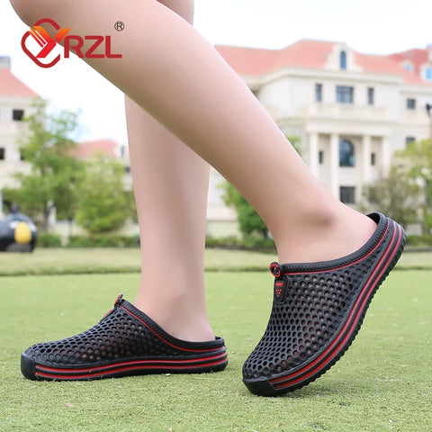 YRZL Summer Men Sandals Light EVA Men's Casual Shoes Hole Shoes Clogs Lovers Home Garden Outdoor Male Beach Flat Slippers