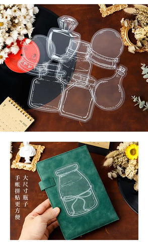 20Pcs W047 Dried Flower Tool Practical Book Marks Glassware Stickers Flower Page Clips No Flower Student Bookmarks