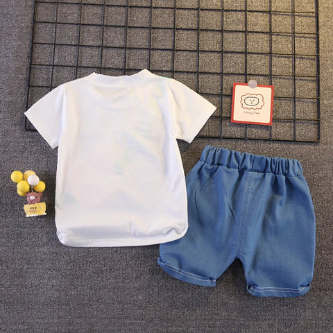 New Summer Baby Clothes Sets Boys Short Sleeve T-Shirt Shorts 2Pcs Children Sportwear Suits Fashion Kids Tracksuits Outfits