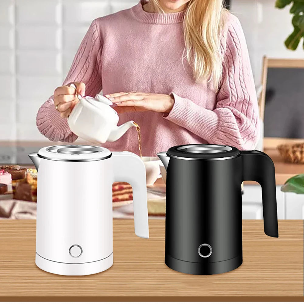 Travel Electric Kettle Tea Coffee 0.8L Stainless Steel Portable Water Boiler Pot