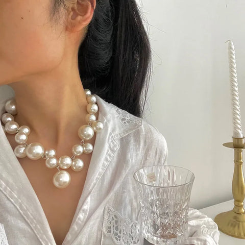 YANGLIUJIA Pearl Necklace European And American Style Personality Fashion Necklace Ms Girl Travel Wedding Accessories 2023