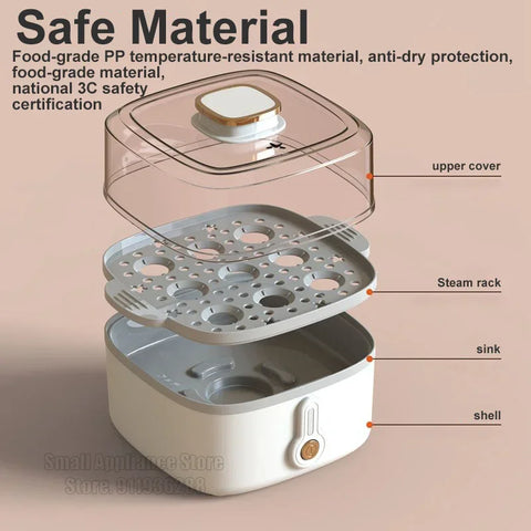 Two-layer Transparent Food Dumplings Household Pan