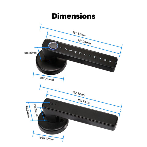 Bluetooth Smart Fingerprint Door Handle