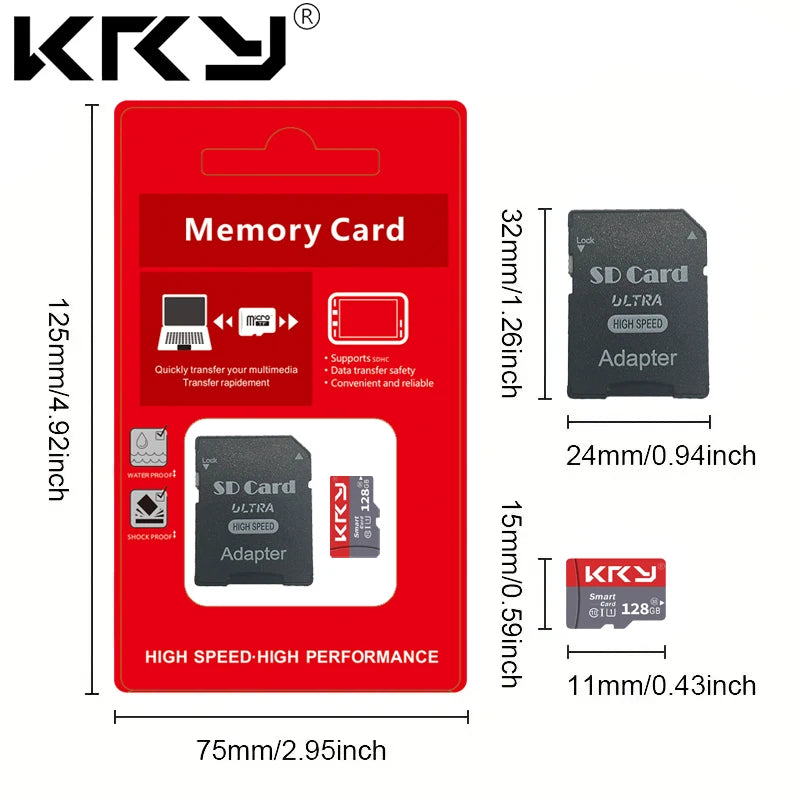 Micro Memory SD TF Card U3 128GB 64GB 32GB 16GB 8GB SD Card SD/TF Flash Card 128GB 64GB U3 Class 10 32GB 16GB 8GB Memory Card