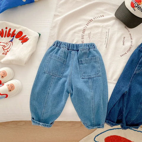 Toddler Boy Girl Soft Denim Long Pants