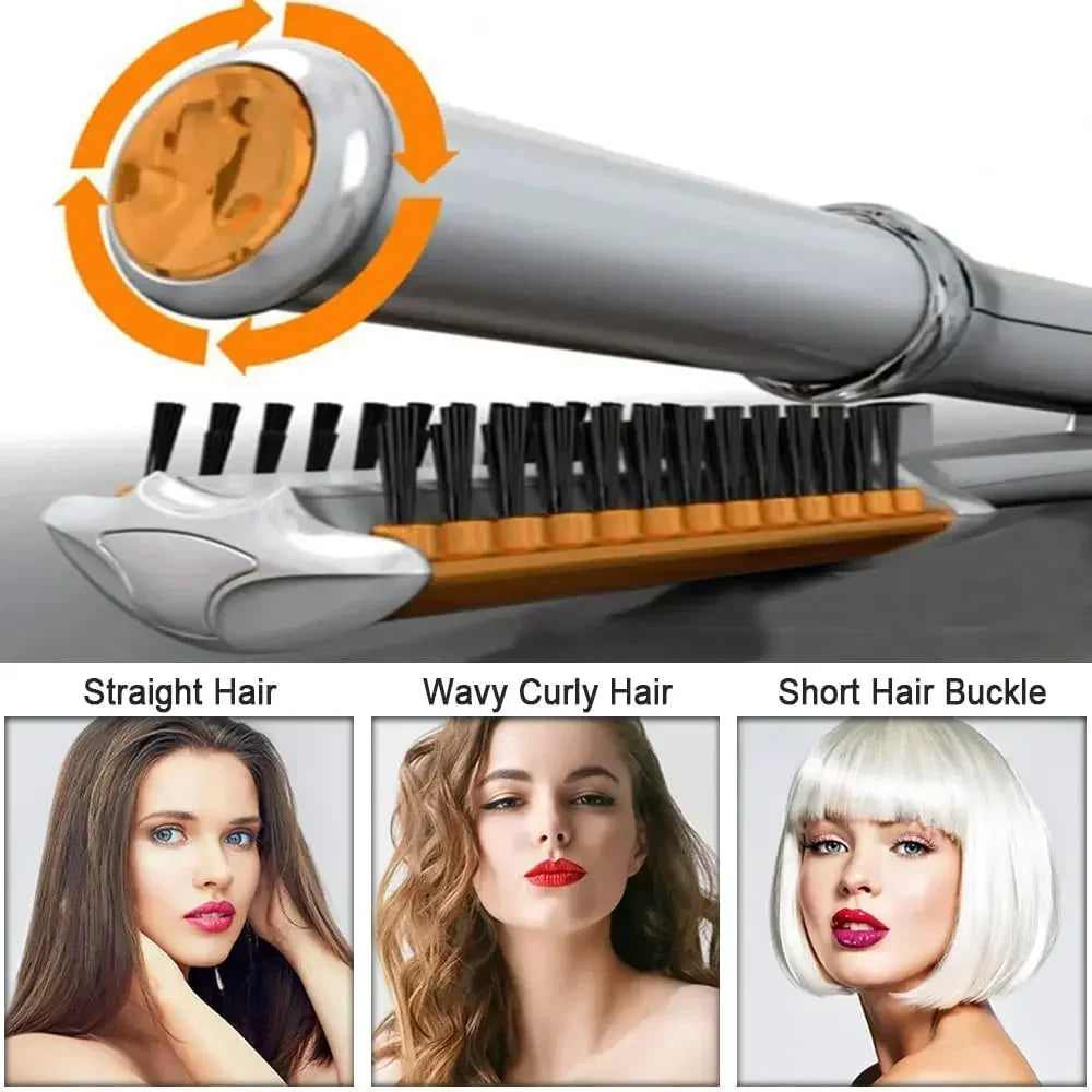 Professional Hairs Curler Straight Hair Comb Rotating Hair Brush Curler