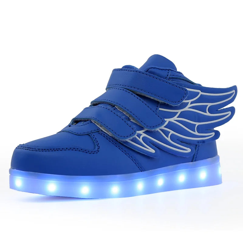 Led Light Shoes with Wing USB Charging Casual Sports Shoes