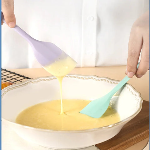 Silicone cream spatula Non-stick butter spatula Heat-resistant kitchen baking tools DIY cake baking tools