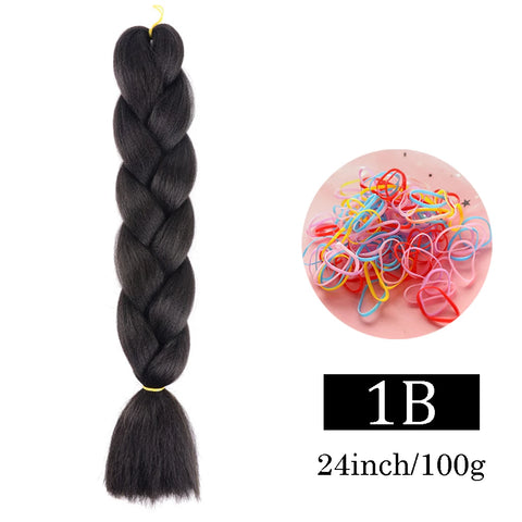 24 Inch Jumbo Braids Extensions Synthetic Braiding Hair Afro Ombre Color kanekalon Hair for Children Braid