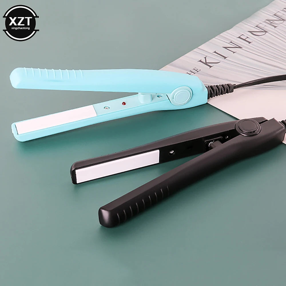 2 in 1 Portable Mini Hair Straightener Curling Iron Ceramic Straightening Styling Tools Curling And Straightened Dual-use Splint