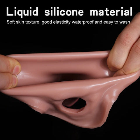 Male cock sleeve Reusable Realistic Penis Sleeve Penis Enlargement/Extender Silicone hollow dildo Sex toys for men Condom Couple