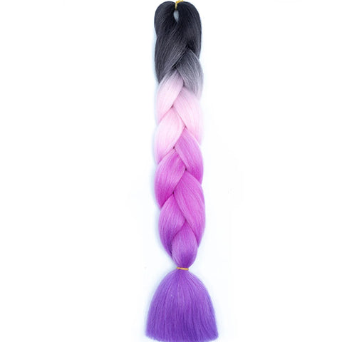 AZQUEEN 24 Inch Jumbo Braids Extensions Synthetic Braiding Hair Afro Ombre Color kanekalon Hair for Children Braid