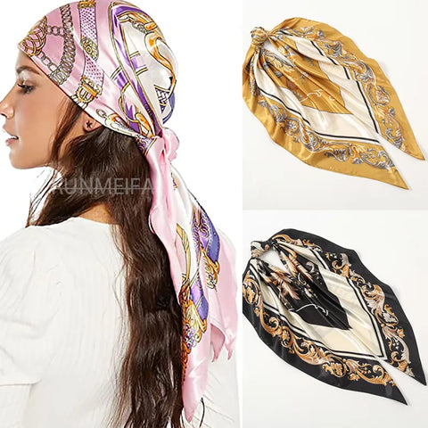 Women New Headband Print Foulard Hijab Wraps Hair Bands Bandana