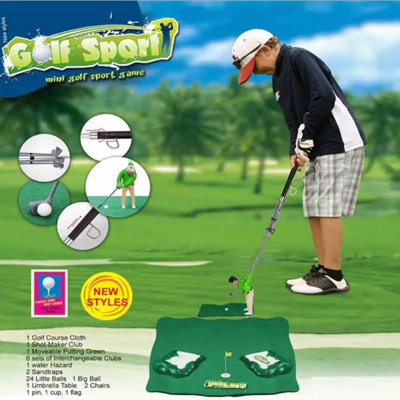 Mini Golfer Set Safe Golf Toy Educational Holiday Gift For Kids to Develop Patience