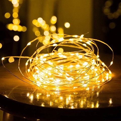 Solar Copper Wire String Lights