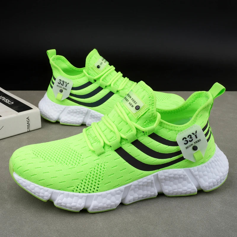 New Mesh Breathable White Running Platform Shoes