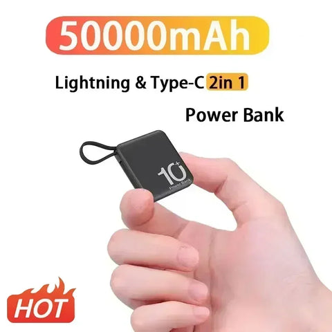 50000mAh Power Bank Mini Super Fast Chargr Portable External Battery Pack
