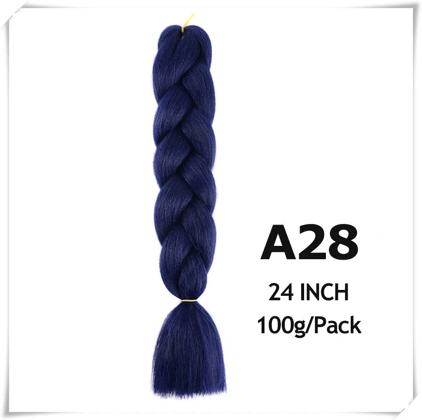 24 Inch Ombre purple jumbo Braiding Hair Synthetic