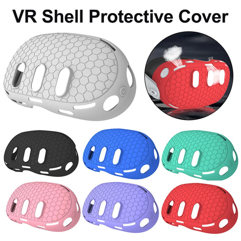 Silicone VR Shell Protector Case Anti Scratch VR Helmet Protective Cover Anti Shock Anti Dust for Meta Quest 3 VR Accessories