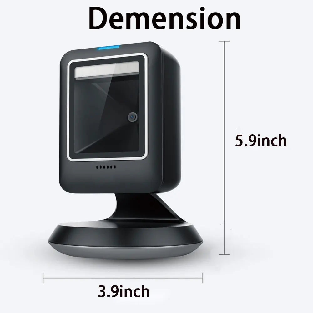 Barcode scanner 2D all-round desktop automatic sensing data matrix reader supermarket usb barcode reader 1D 2D QR code