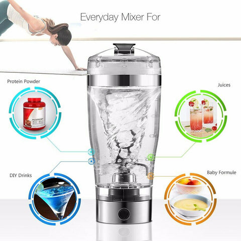 Electric Protein Shake Stirrer USB Shake Bottle Milk Coffee Blender Kettle Sports And Fitness Charging Electric Shaker Cup - Nuri Shopping