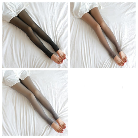 Fleece Pantyhose Women Fleece Lined Pantyhose Thermal Winter Tights - Nuri Shopping